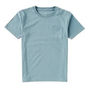 Properly Tied Spring Retriever Blue Pocket Front Graphic Back Tee Size 18M